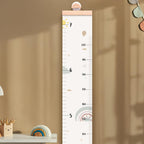 let's make Tabla de crecimiento para pared, tabla de altura de 7 pies con caja de recuerdos y gancho, regla de pared de lona impermeable, extraíble neutra, decoración de pared para bebés, niños pequeños