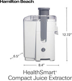 Hamilton Beach Máquina exprimidora centrífuga compacta HealthSmart