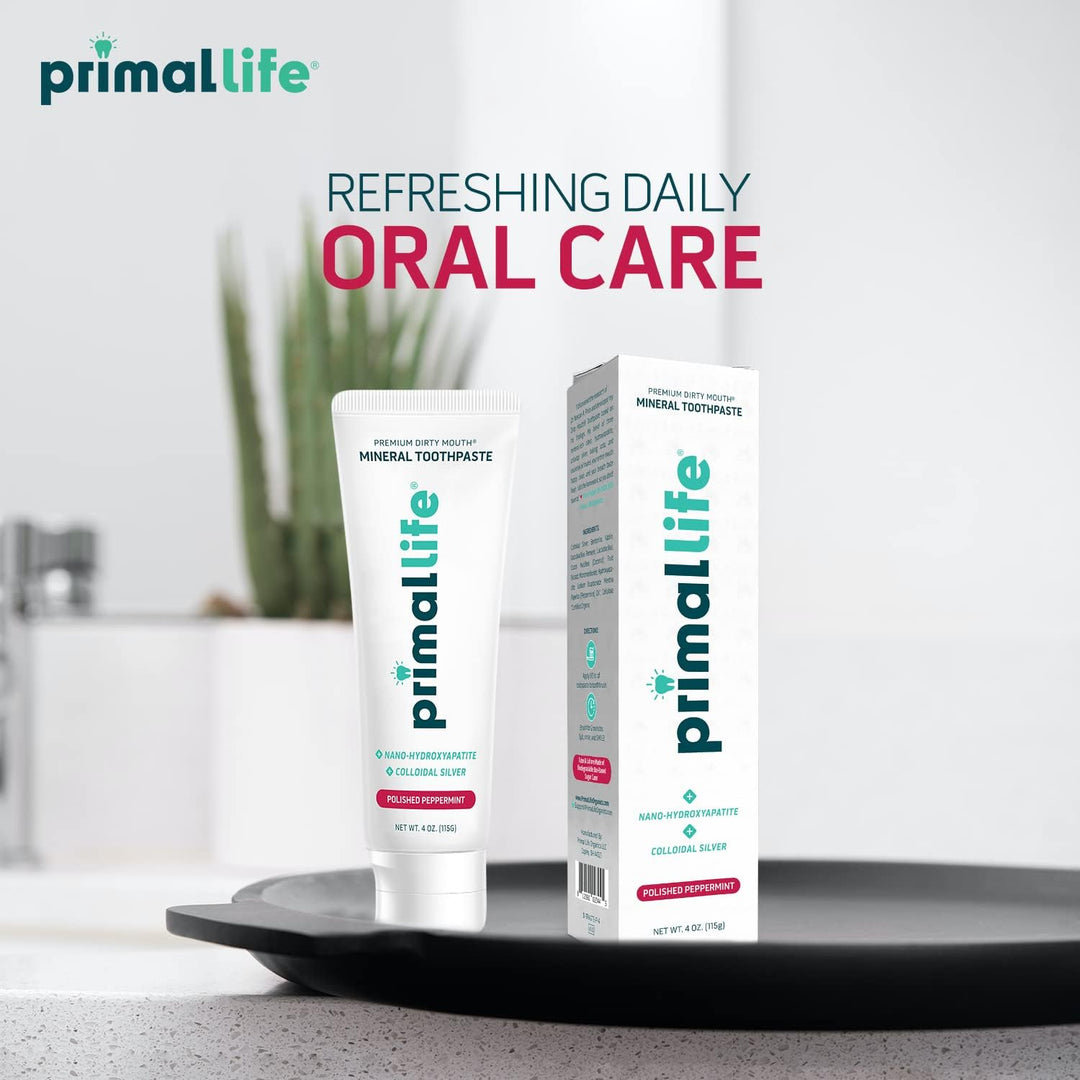 Primal Life Organics Pasta de dientes mineral premium Dirty Mouth,...