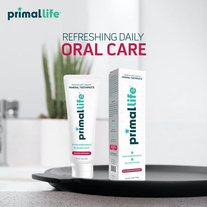 Primal Life Organics Pasta de dientes mineral premium Dirty Mouth,...