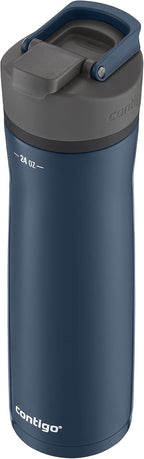 Contigo Cortland Chill 2.0 - Botella de agua de acero inoxidable con tapa autosellada y a prueba de derrames, aislada al vacío, 24 onzas, color arándano, ideal para bebidas calientes o frías, tapa