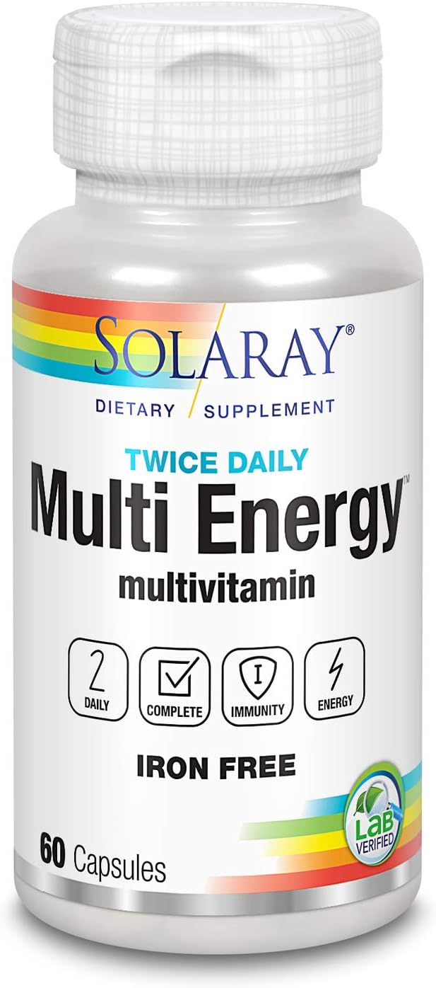 SOLARAY Multivitamínico multienergético Twice Daily, sin hierro, mú...