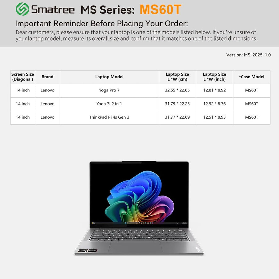 Smatree MS60T Funda protectora con soporte para Lenovo Yoga 7i Gen...