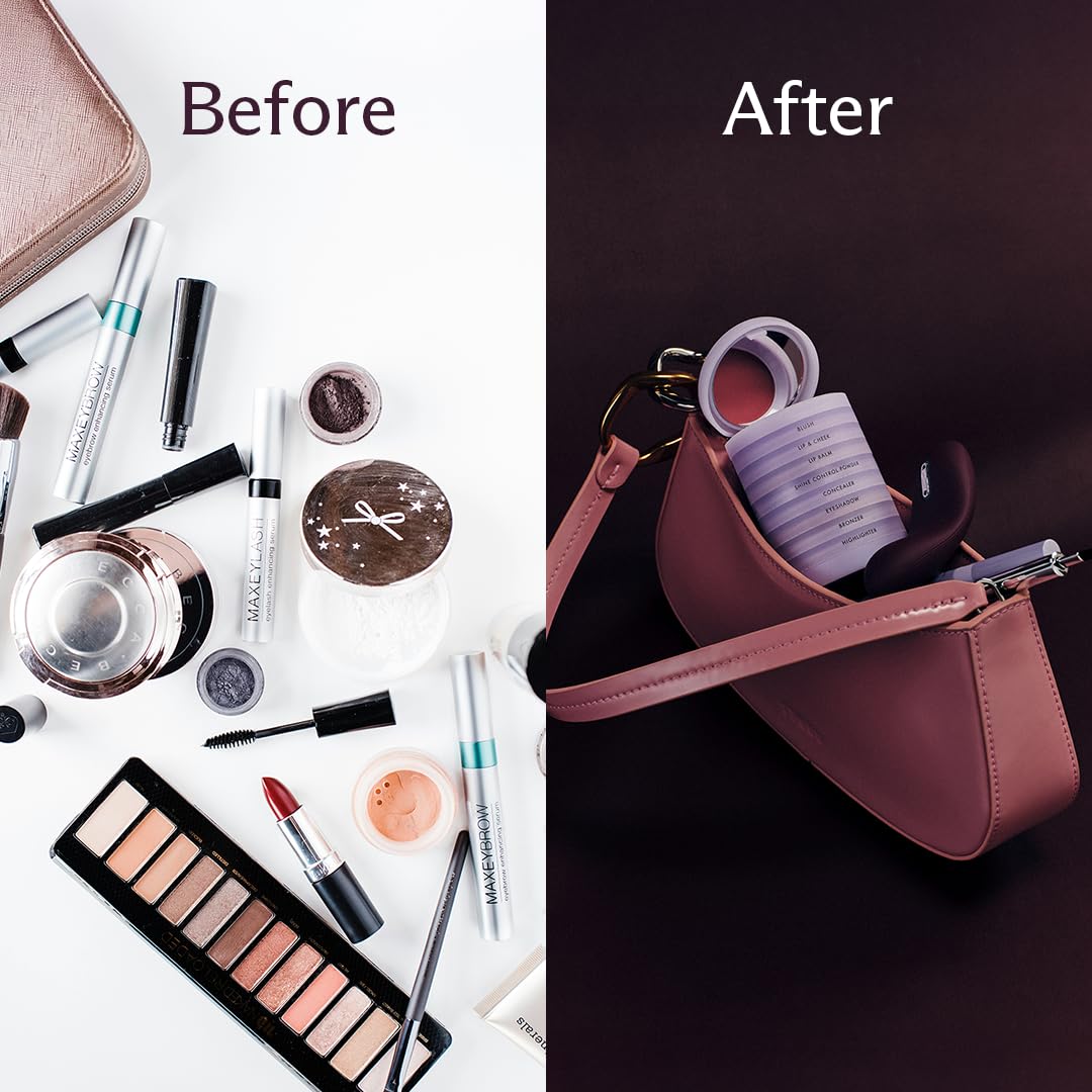 Subtl - Pila de maquillaje 3 en 1, bronceador crema, iluminador en...