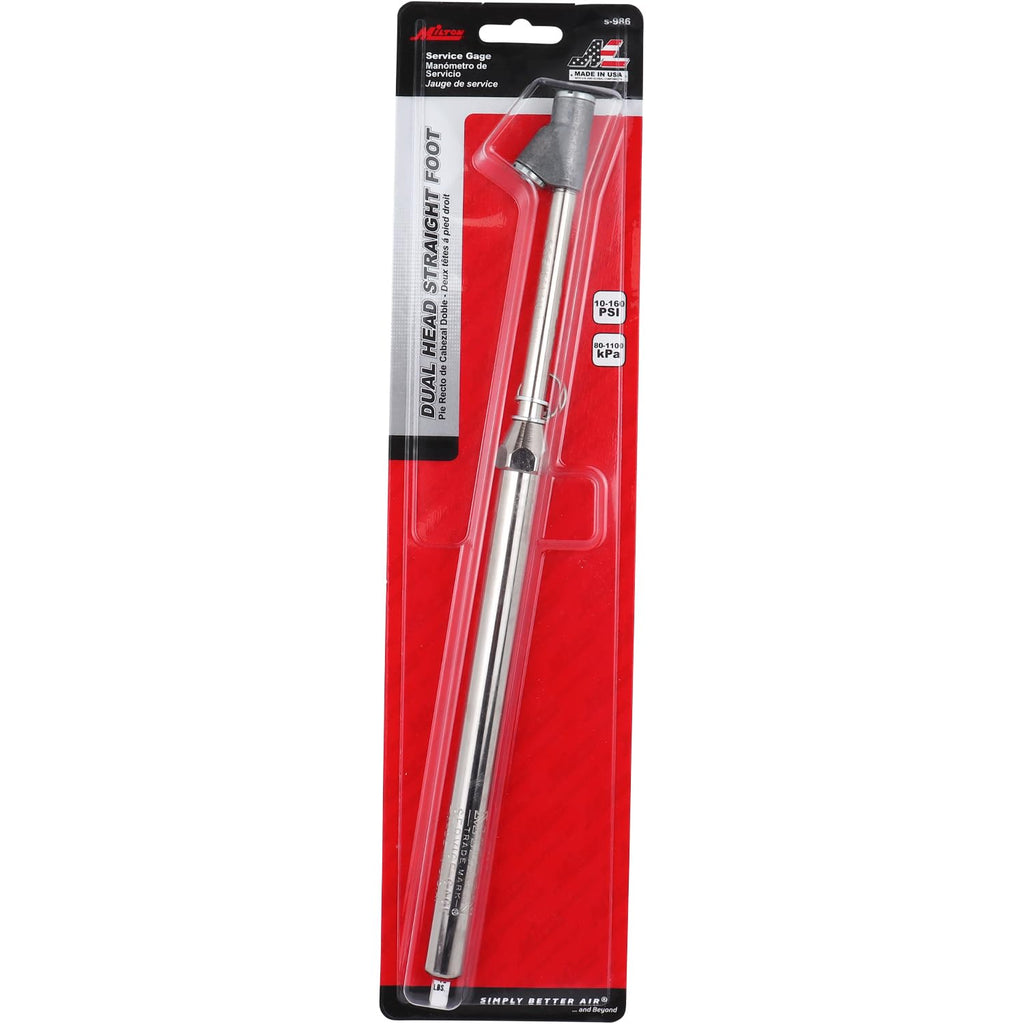 Manómetro para servicio recto de doble cabezal Milton S986