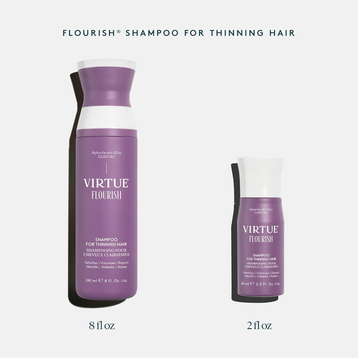 VIRTUE Flourish Champú sin sulfato para cabello fino, Producto para...
