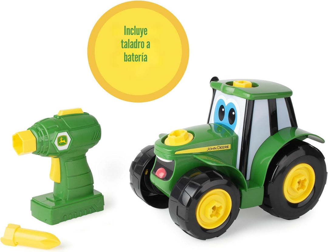 BUILD-A-BUDDY John Deere Tractor de juguete y taladro de juguete -...