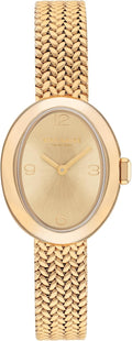 Reloj de Mujer Coach Sammy 2H Quartz, Caja Ovalada Petite de 22.5 mm, Pulsera de Malla de Acero Inoxidable, Moda Premium, Uso Diario - Regalo para Ella