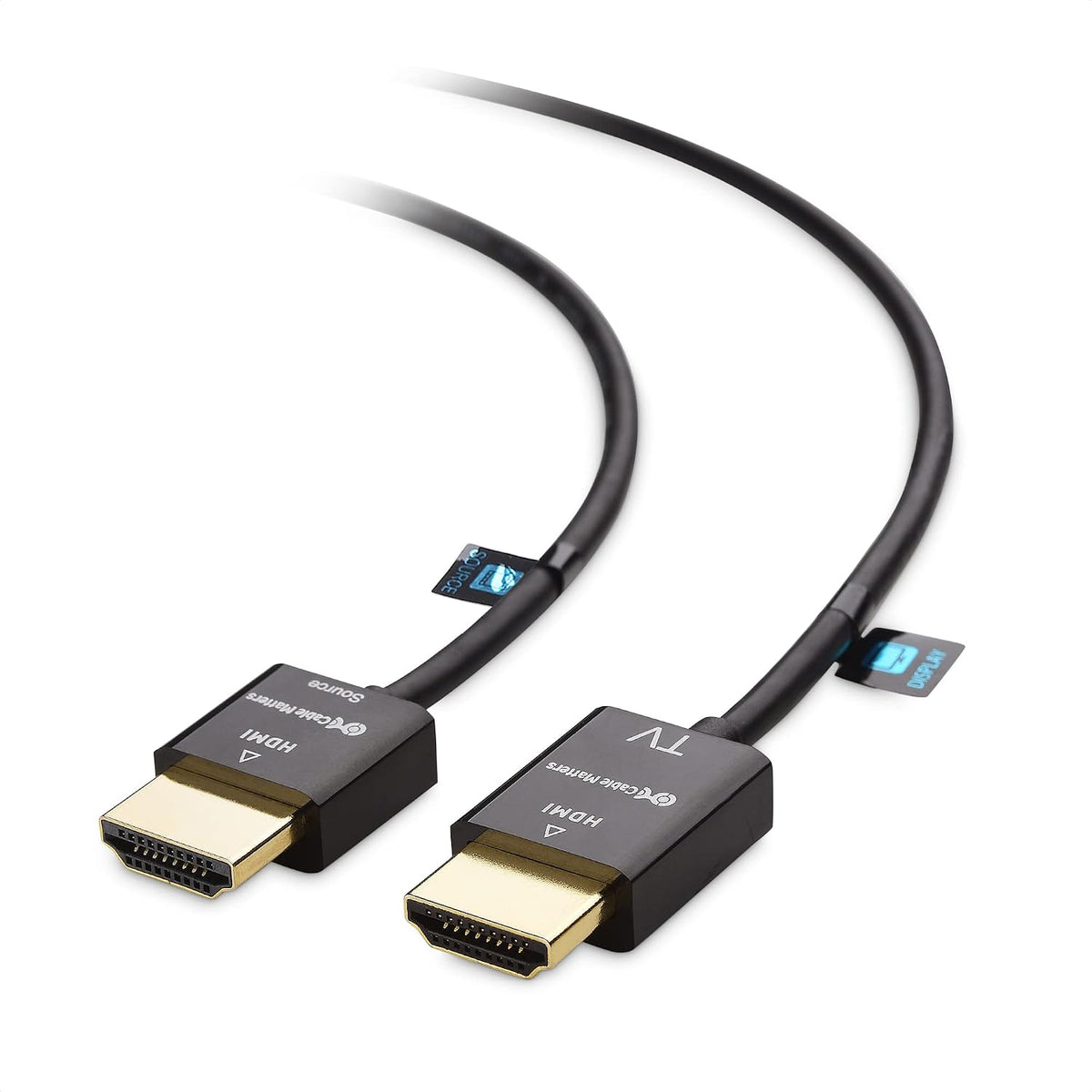Cable Matters Cable HDMI ultrafino 4K activo, 15 pies, tecnología RedMere