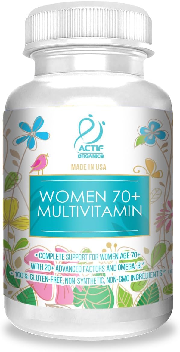 ACTIF Multivitamínico orgánico para mujeres mayores de 70 años con...