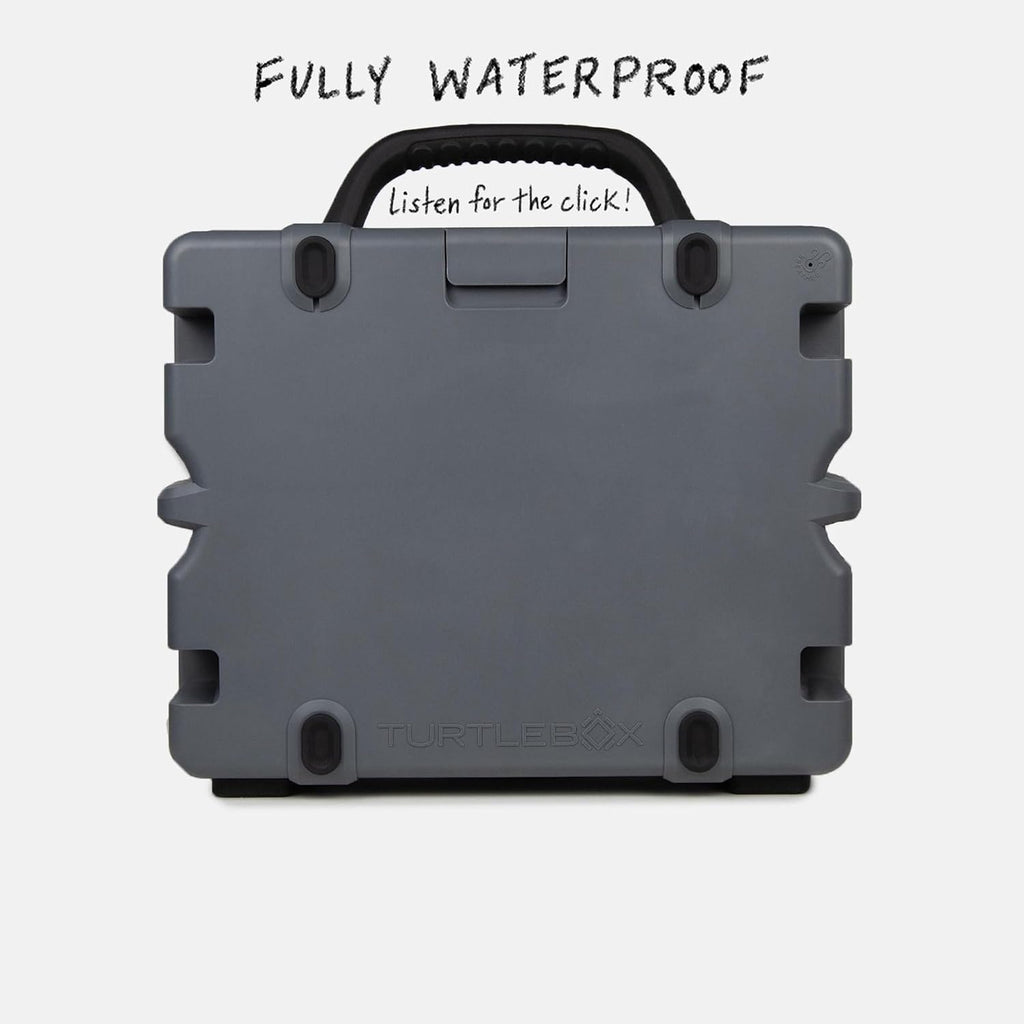 Turtlebox Grande, altavoz Bluetooth para exteriores más grande, impermeable, gris