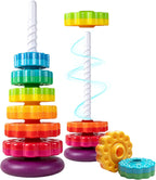 Juguetes Montessori para anillos apilables giratorios de 1