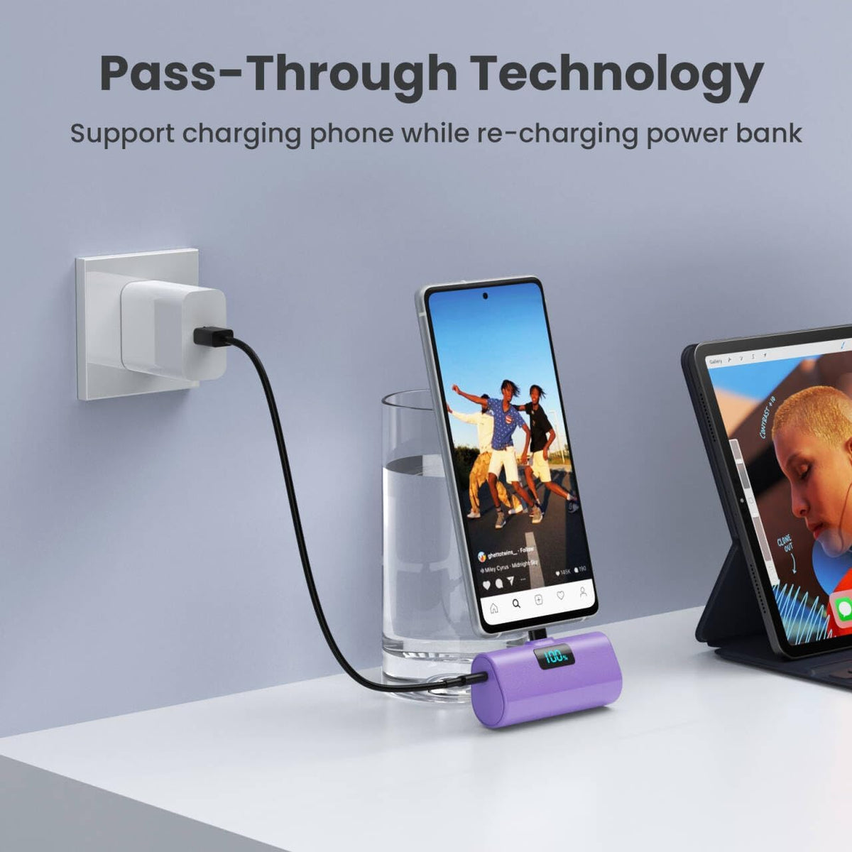 Cargador portátil mini para iPhone 17\/16, Batería externa PD USB C...