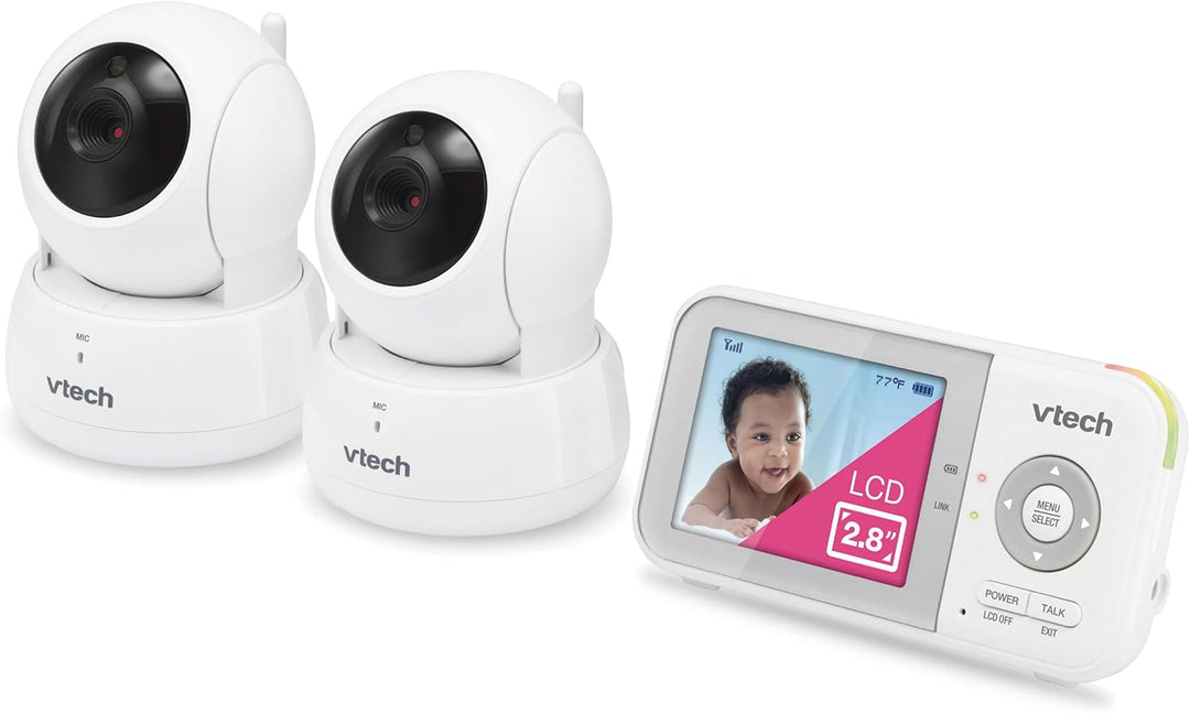 VTech VM923-2 Monitor de bebé, pantalla de 2.8 pulgadas, rango de 1...
