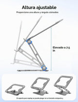JCZT Soporte plegable para laptop para escritorio, soporte ergonómi...