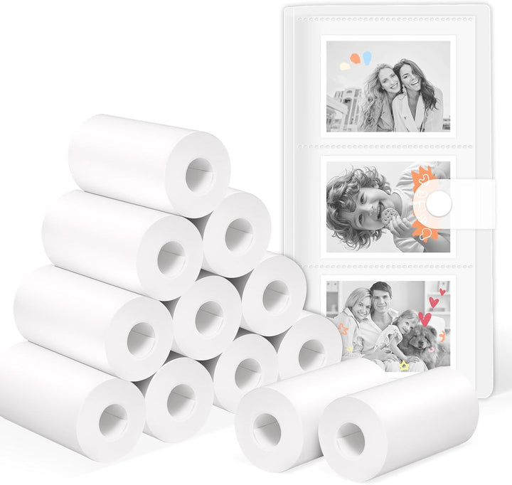 OTJ 12 rollos de cámara de impresión instantánea para niños, papel...