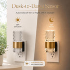Luces nocturnas LED regulables de acrílico enchufable, sensor de