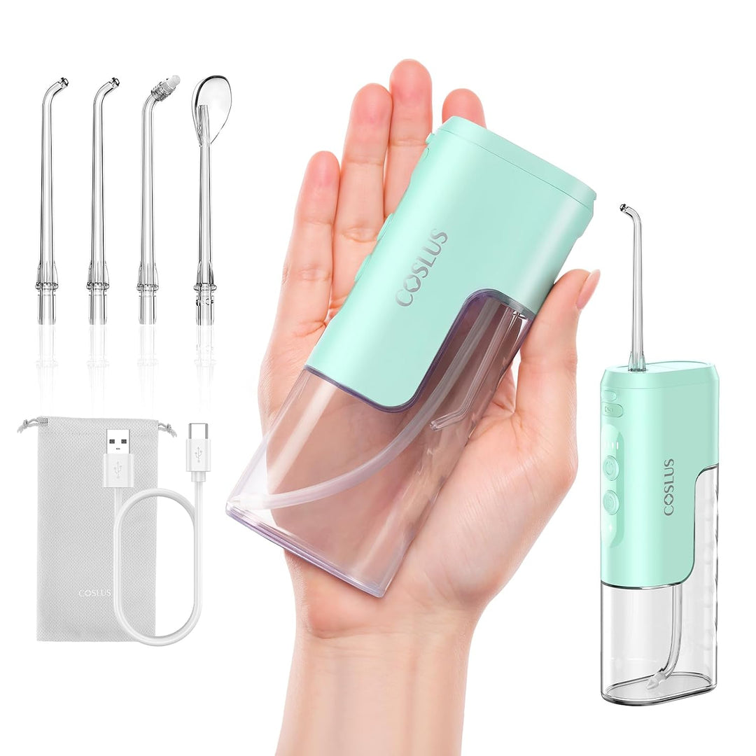 COSLUS Mini Hilo Dental para Viajes: Irrigador Oral Inalámbrico de...