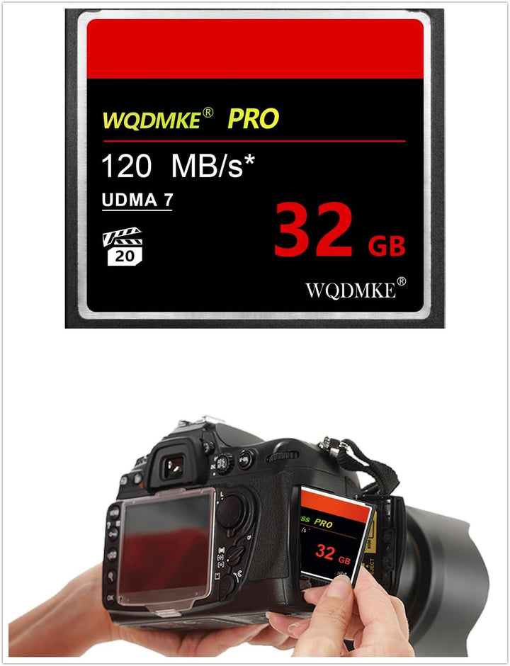 Tarjeta de memoria CF 32GB UDMA Velocidad hasta 120MB/s