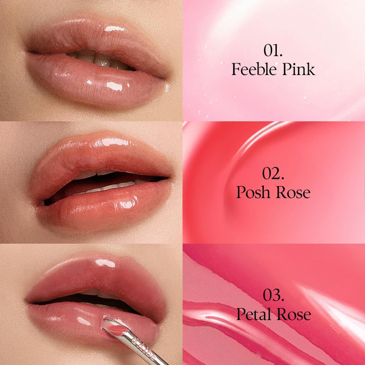 Juego de regalo de 3 colores para volumen de labios (rosa débil, ro...