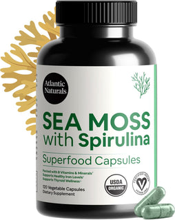 Atlantic Naturals Cápsulas de superalimento de musgo marino con esp...