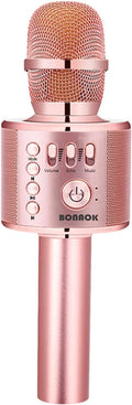 BONAOK - Micrófono inalámbrico Bluetooth para karaoke, 3 en 1; máquina altavoz con micrófono portátil de mano para todos los teléfonos inteligentes, regalos para niñas, niños, chicos y adultos de