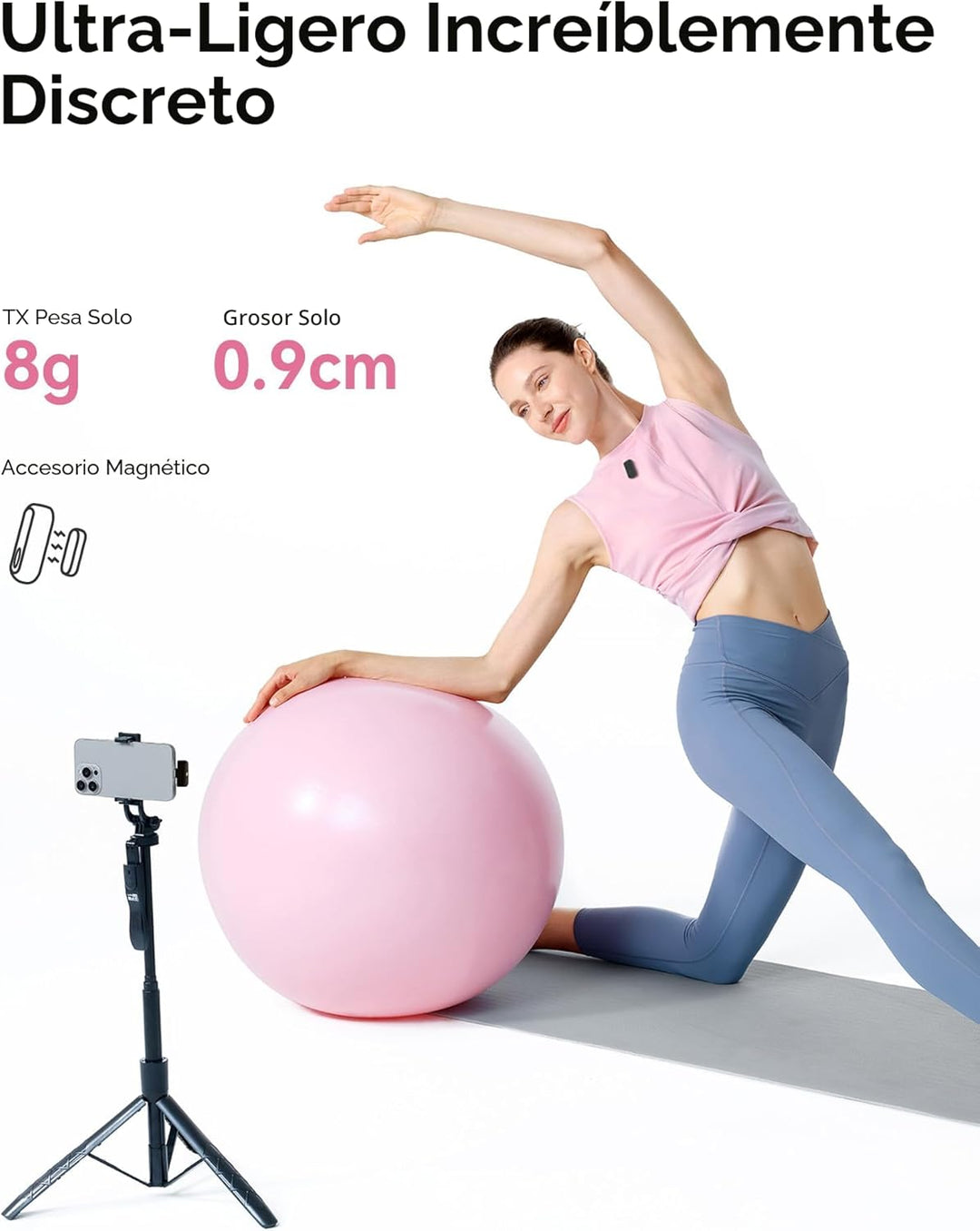 Micrófono inalámbrico Hollyland Lark A1 Mini para iPhone y Android,...