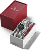 Reloj Victorinox Concept One Solar esfera negra correa de caucho 39mm