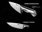 Juego de cuchillos de cocina, juego de 15 piezas con afilador
