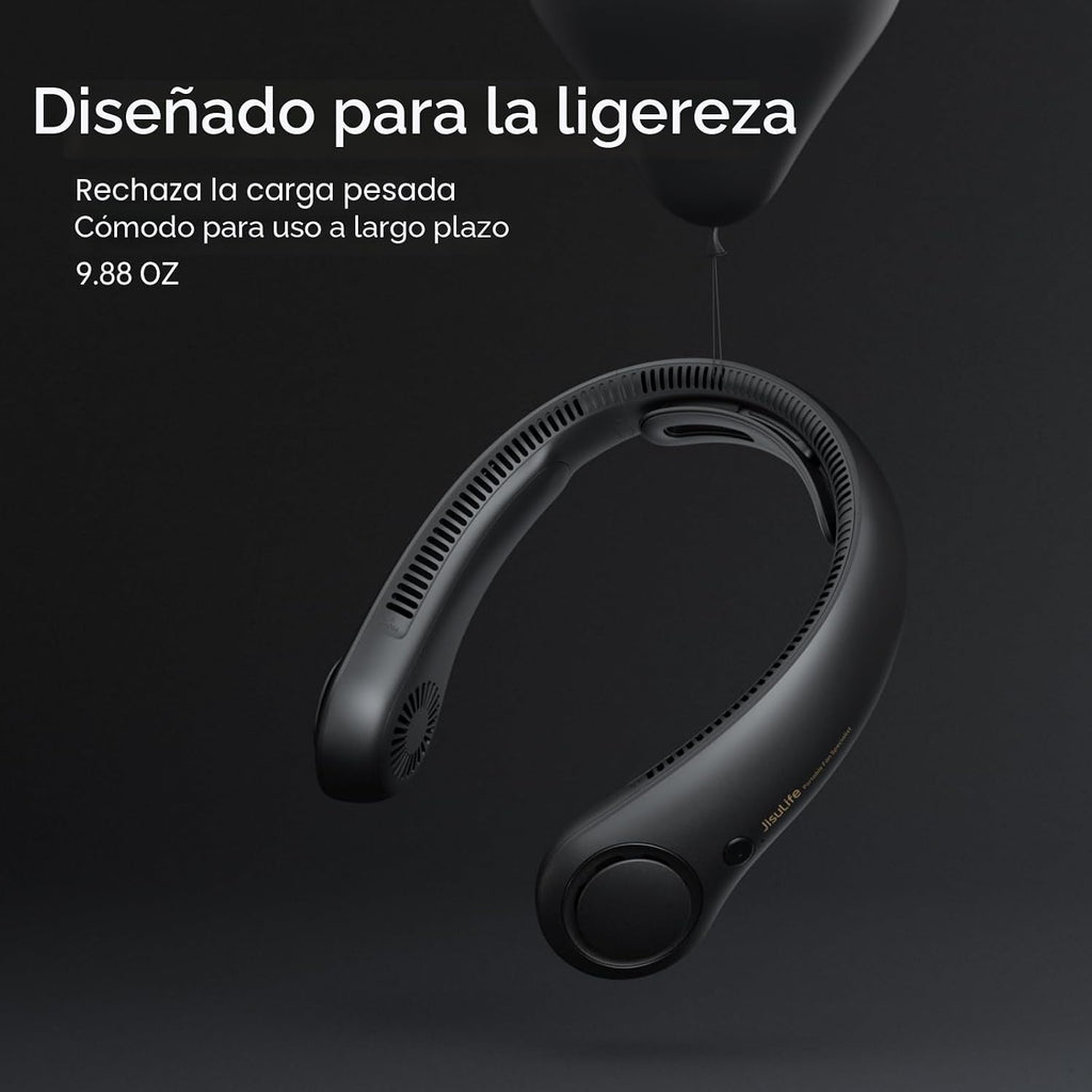 JISULIFE Ventilador de cuello portátil actualizado: collarín manos...