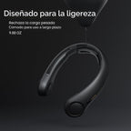 JISULIFE Ventilador de cuello portátil actualizado: collarín manos...