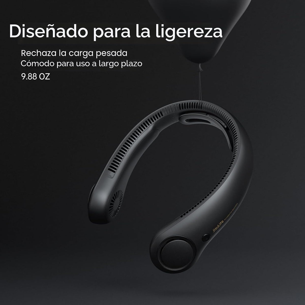 JISULIFE Ventilador de cuello portátil actualizado: collarín manos...