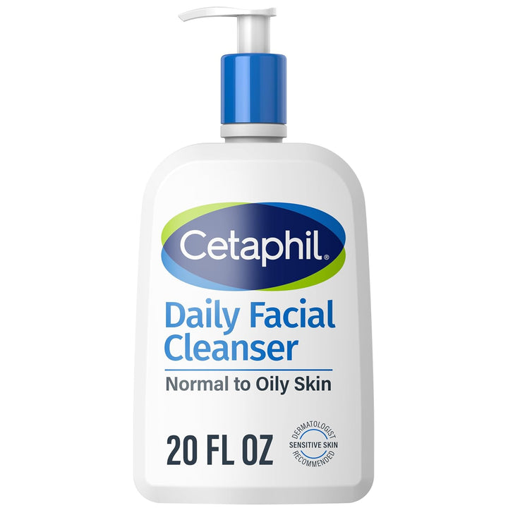 Limpiador facial de Cetaphil, limpiador facial diario para pieles s...