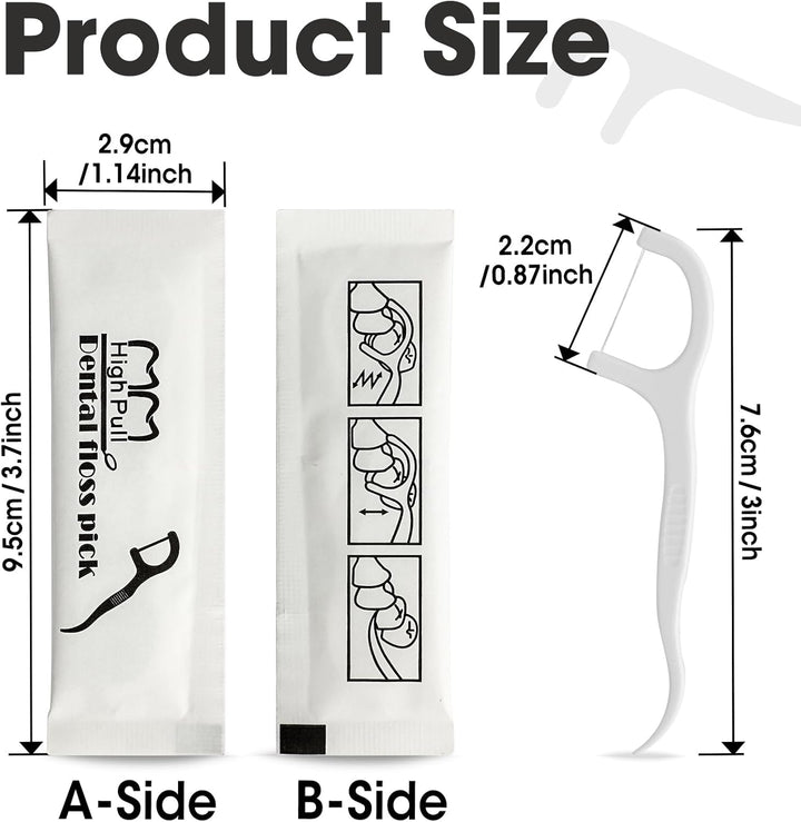 AZEN 1200 unidades de hilo dental a granel, púas de hilo dental env...