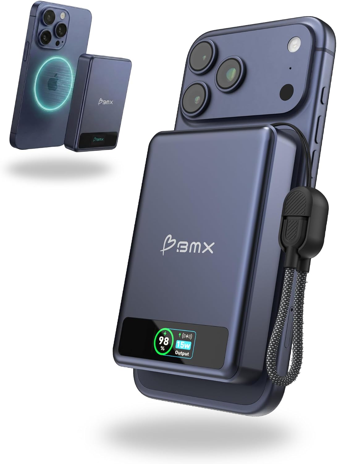 Banco de energía semisólido SolidSafe BMX 10K, 10000 mAh (azul) | S...