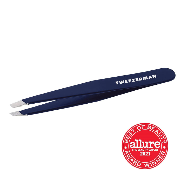 Tweezerman - Pinza inclinada exclusiva azul de noche, pinzas para d...