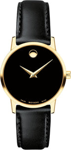 Reloj Movado Museum Classic para Mujer - Movimiento de Cuarzo Suizo, Correa de Piel de Ternero - Resistencia al Agua 3 ATM - Reloj de Moda de Lujo para Ella - 28 mm