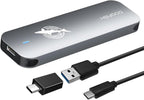 Dogfish 256GB SSD externa portátil, unidad de estado sólido USB 3.1 tipo C
