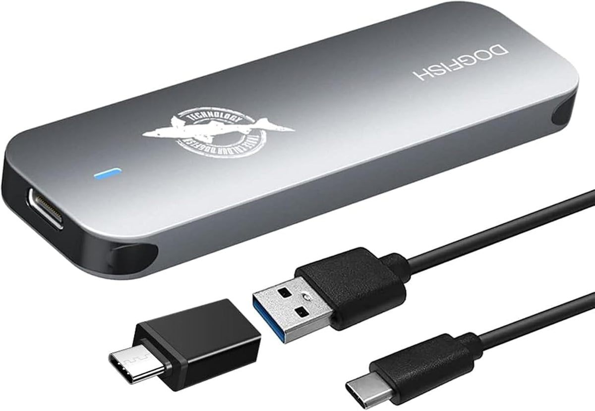 Dogfish 256GB SSD externa portátil, unidad de estado sólido USB 3.1 tipo C
