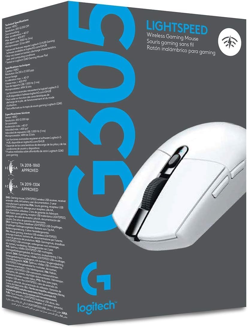 Logitech G 305 Lightspeed - Mouse inalámbrico para juegos, sensor d...
