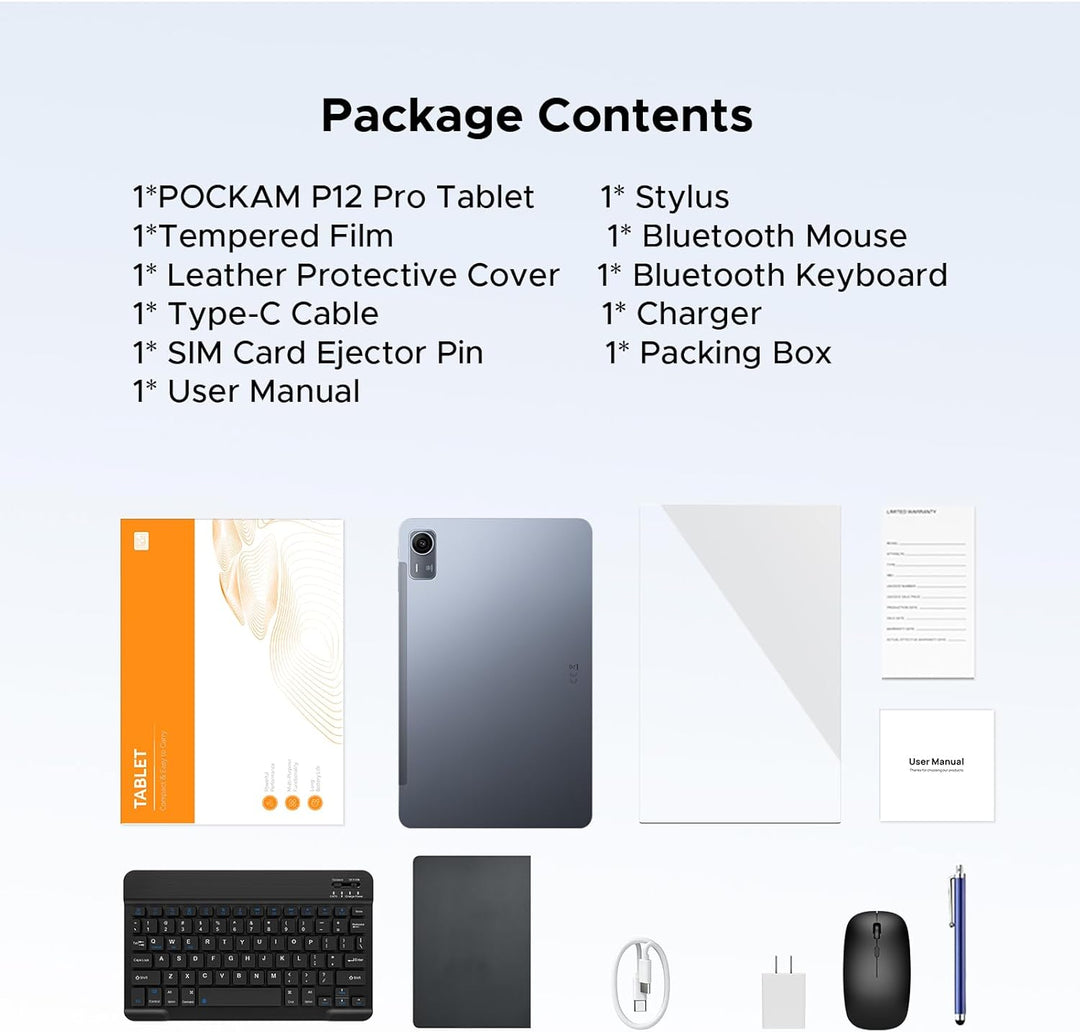 POPUX Tablet Android 12 Pulgadas 2.4K 120Hz, P12 Pro Android 16 Tab...