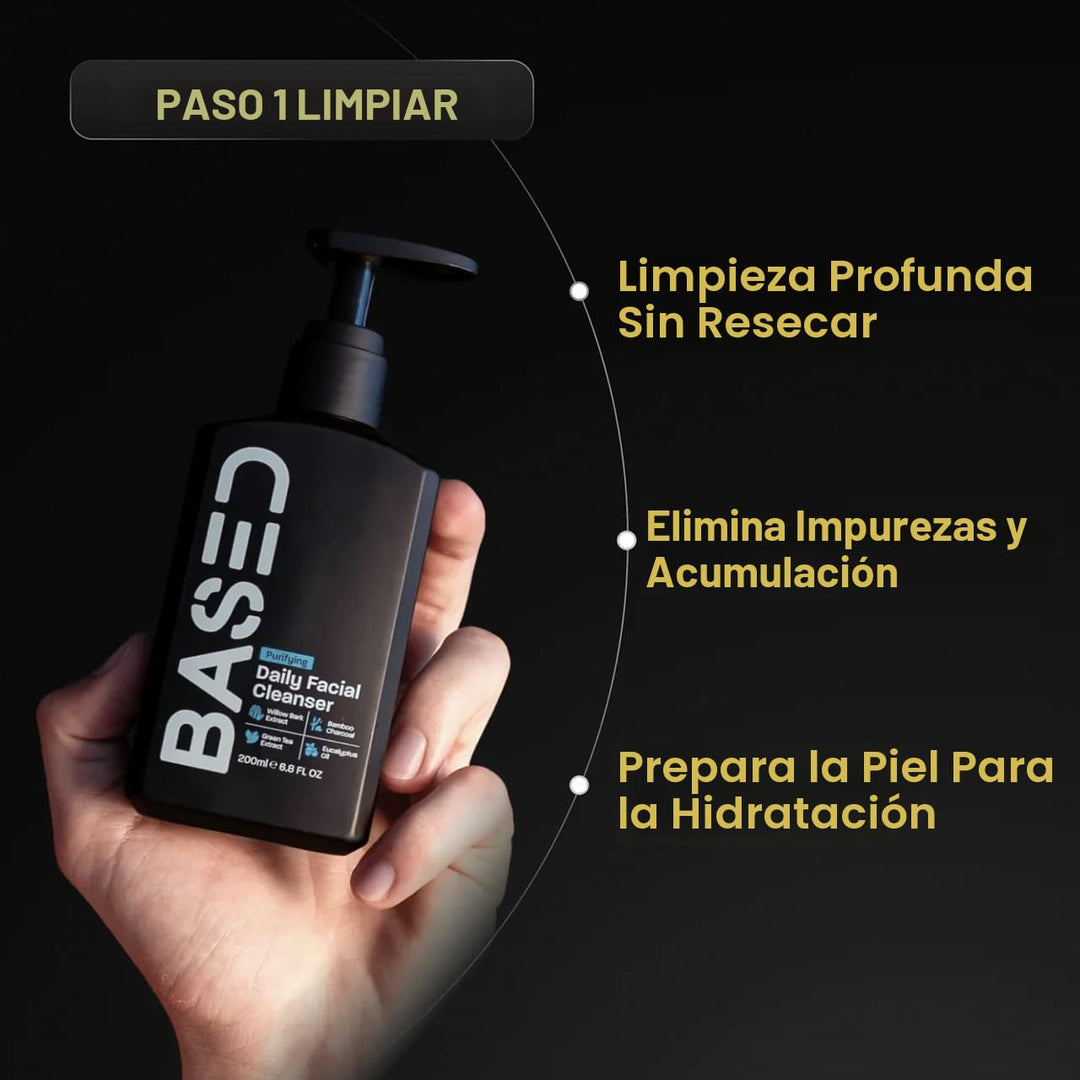BASED Daily Skincare Duo | Limpiador Facial Purificante + Hidratant...