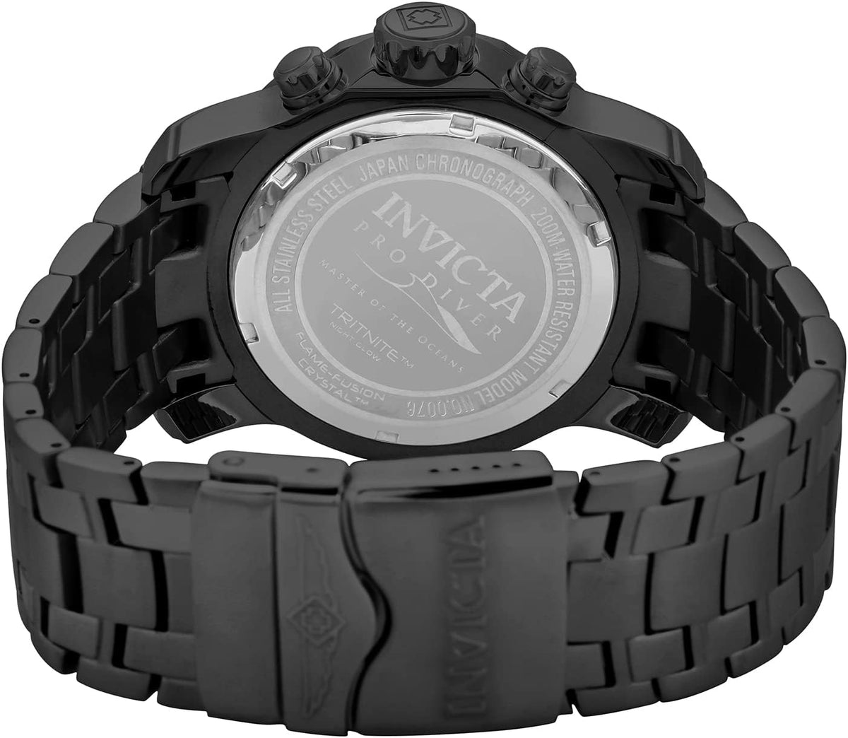 Invicta Pro Diver - Reloj cronógrafo de cuarzo con correa de acero inoxidable, color plateado, modelo 26 0073