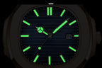 BESTKANG Reloj de movimiento de cuarzo para hombre, reloj luminoso impermeable para hombre, relojes de negocios de correa de acero inoxidable