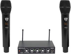 Rockville RKI65BT Dual UHF Bluetooth Micrófono Inalámbrico Karaoke Interfaz, Con Bluetooth