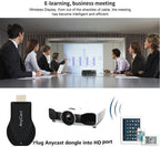 SmartSee Anycast HD Adaptador de pantalla inalámbrico WiFi 1080P receptor de espejo de pantalla móvil Dongle para iPhone Mac iOS Android a TV Proyector Soporte Miracast Airplay DLNA
