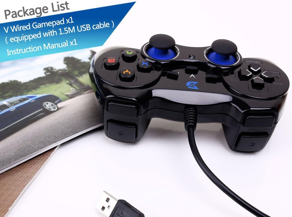 ZD-V control de juegos cableado con USB color negro para