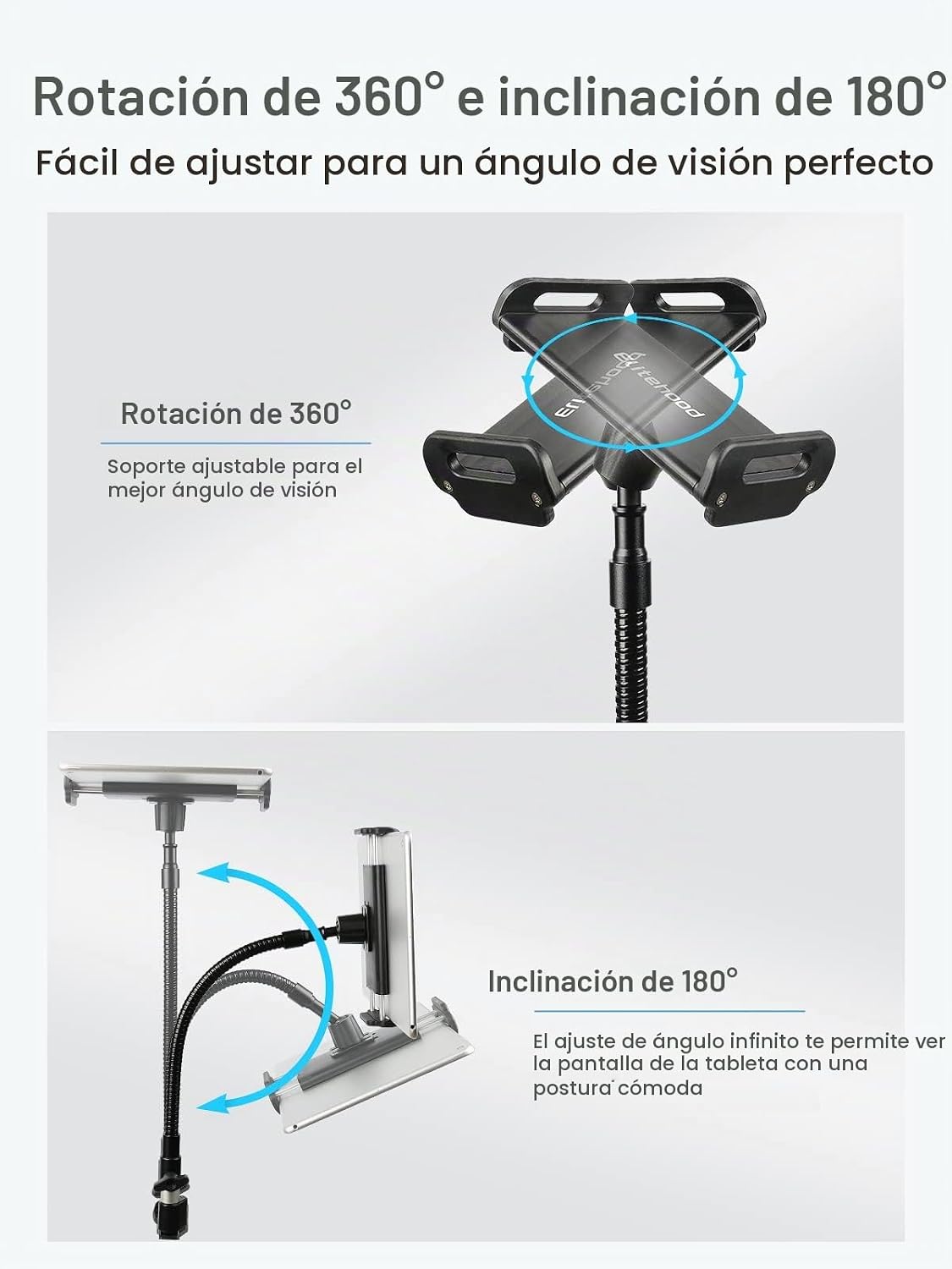 elitehood Piso ajustable del soporte del iPad de 72in, soporte resistente