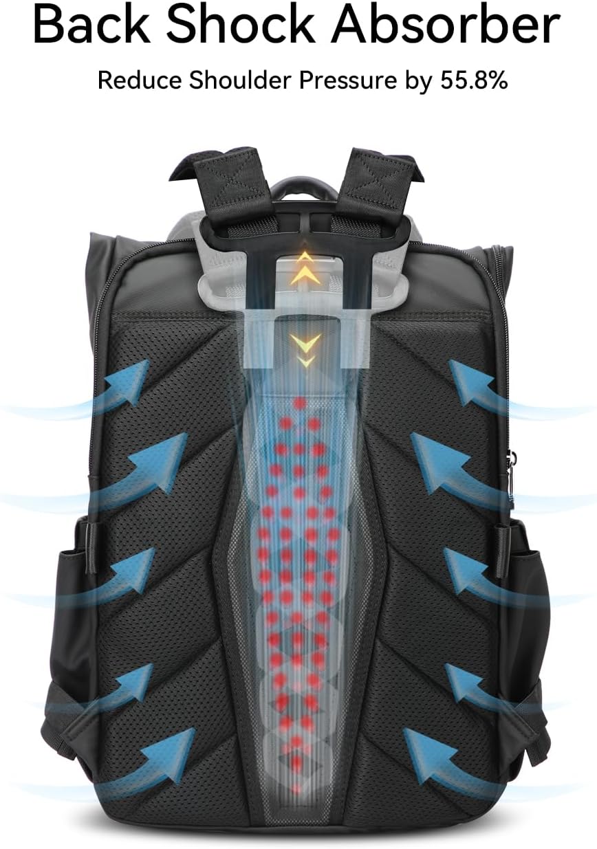 BOPai Mochila para laptop para el trabajo, se adapta a portátiles d...