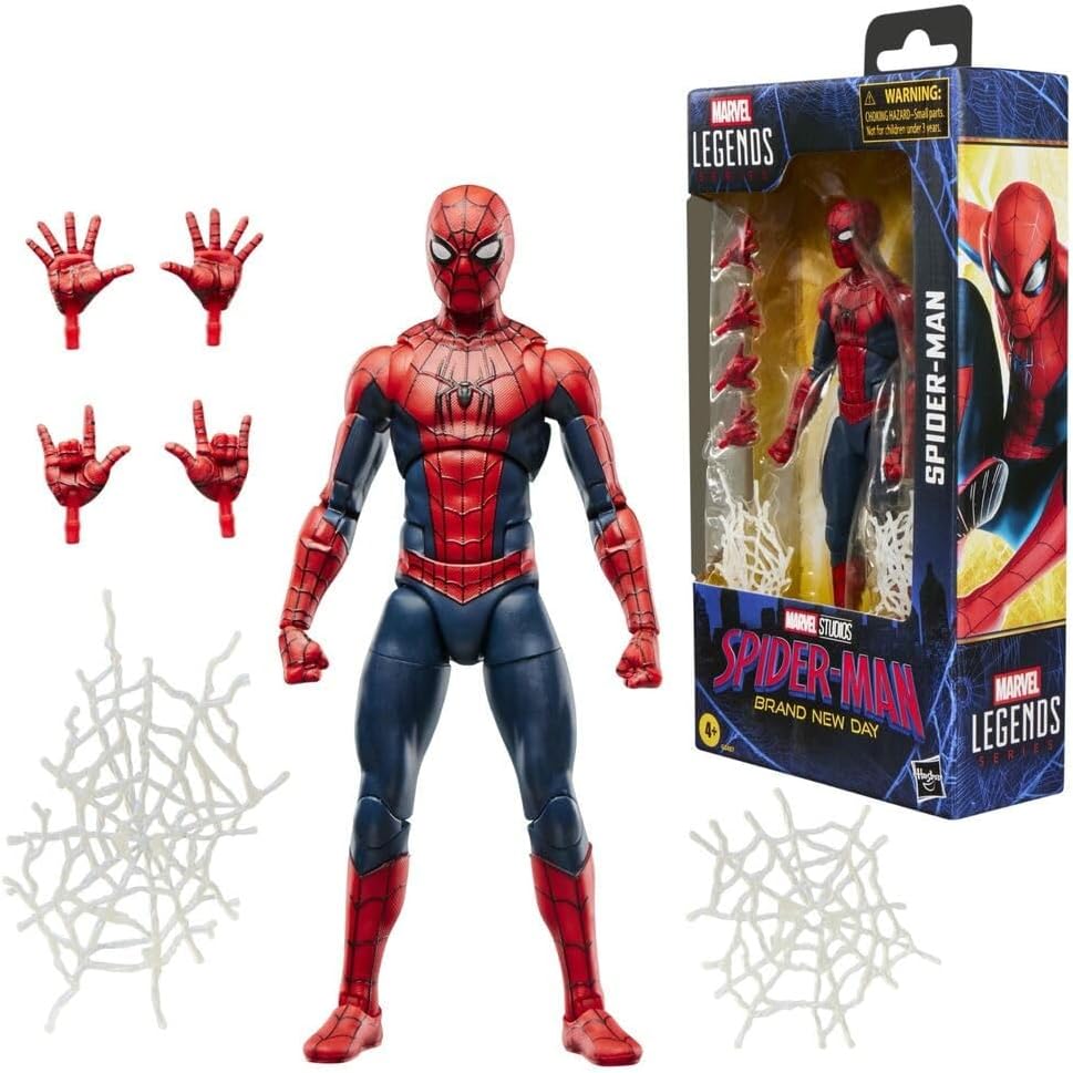 Marvel Legends Series Spider-Man, Spider-Man: Brand New Day - Juego de figuras de acción coleccionables de 6 pulgadas